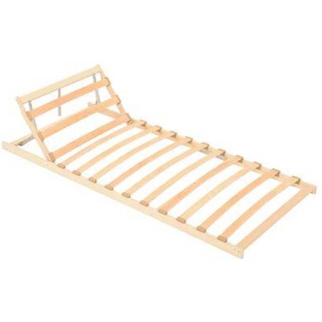 vidaXL Slatted Bed without Mattress Base Adjustable Head 70x200cm - Brown