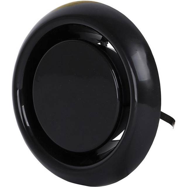 Frånluftsventil i plast, svart, 100 mm