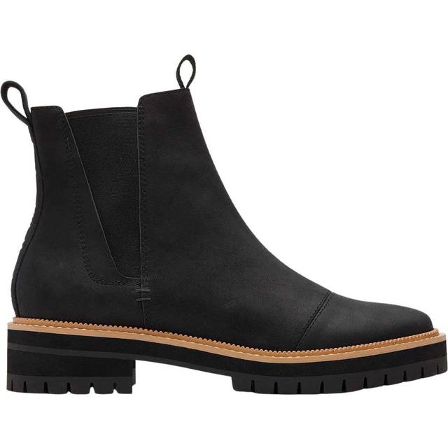 Toms Women's Dakota Black Water Resistant Chelsea Ankle Boots - UK 5