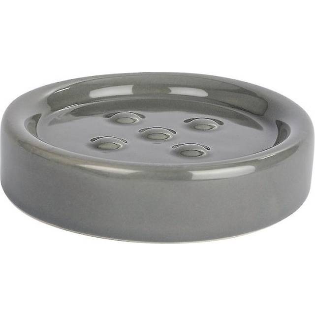 soap holder Polaris 11 x 2.8 cm ceramic grey