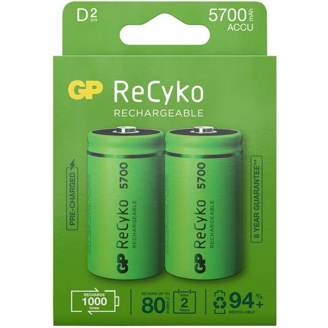 Gp Recyko Nimh 5700mah D 2 Pack (pb)