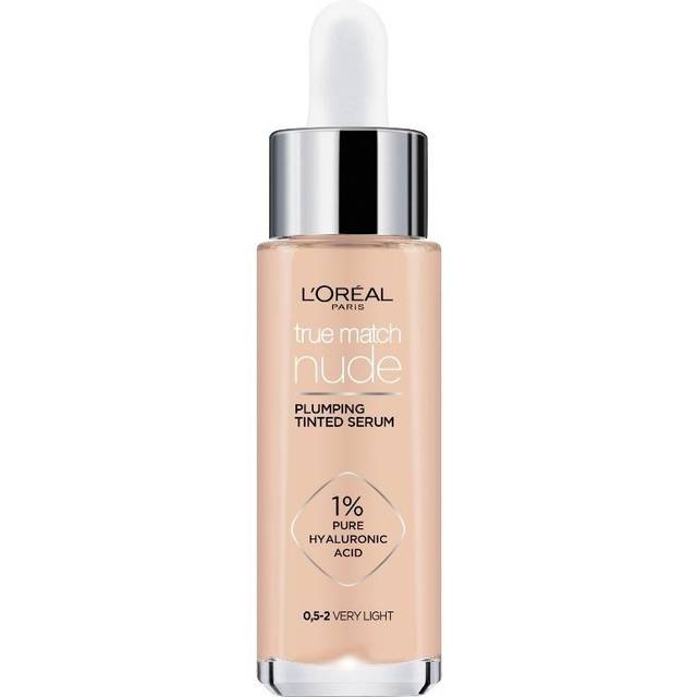 L'Oréal Paris, serum och foundation i ett, återfuktar och jämnar ut huden samtidigt, True Match Nude Plumping Serum, nyans: Very Light, 30 ml