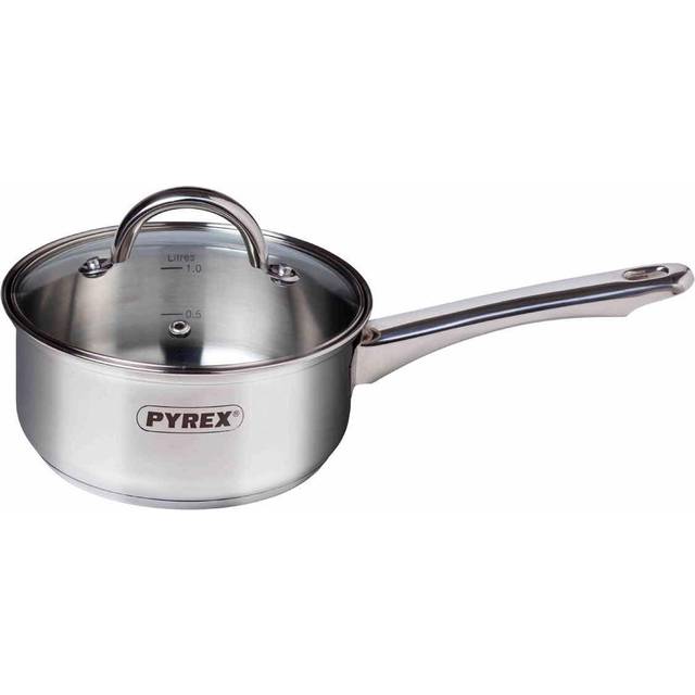 16cm Pyrex Master Stainless Steel Induction Saucepan & Lid