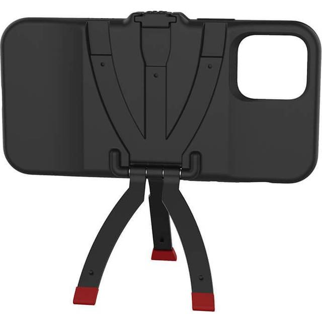 JOBY Standpoint Mobiltelefonskal för iPone 12 och 12 Pro, mobiltelefonskal med inbyggda aluminiumstativben, resestativ, smartphone-fodral, perfekt för selfies, videobloggar, live-streaming