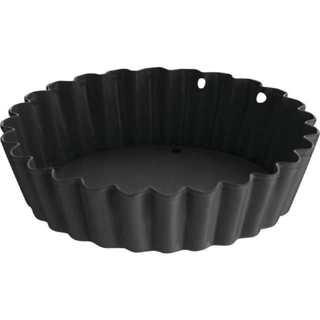 Vogue Non - Stick Mini Quiche Tin With Removable Base 80mm (3 pack)