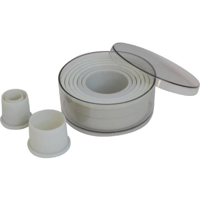 de Buyer box with 9 smooth plastic cookie cutters