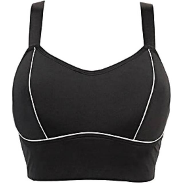 Pour moi 97012 energy pulse longline lightly padded sports bra black/white