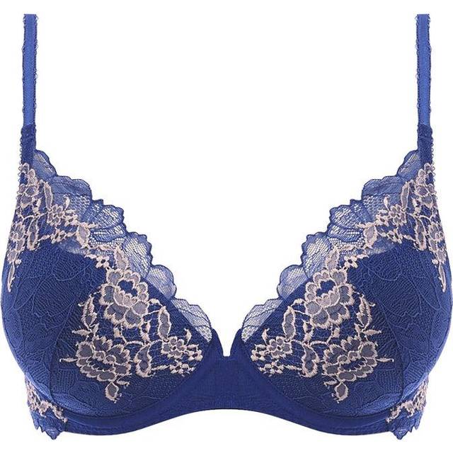 Wacoal Lace Perfection Plunge Push Up Bra - Black - A 80 * Kampanj *