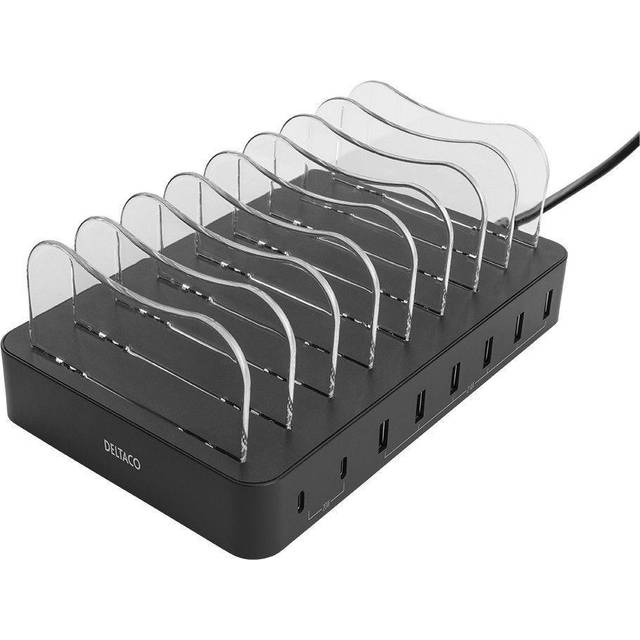 DELTACO DPS-0201 - Laddningsstation - 75 Watt - Fa