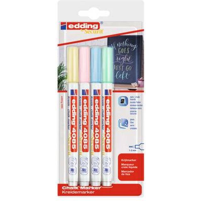 edding 4x Chalk Marker Multicolour 4085 Liquid Drawing Writing Instrument