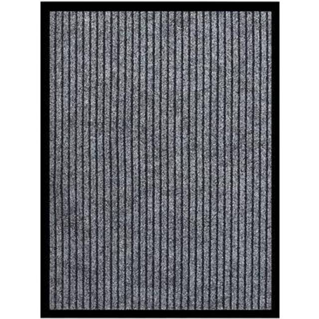 vidaXL Doormat Striped Grey 60x80 cm