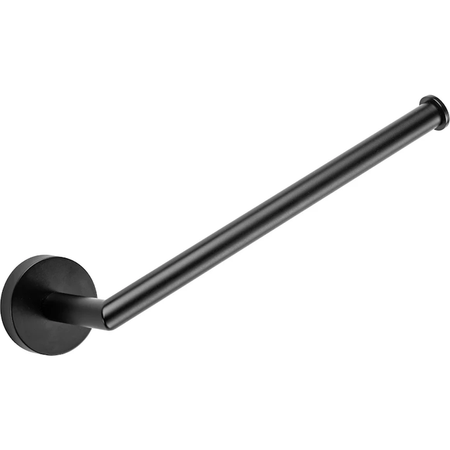 Croydex Adhesive Bathroom Towel Bar, Flexi-Fix, Matt Black, 27cm Length - Epsom