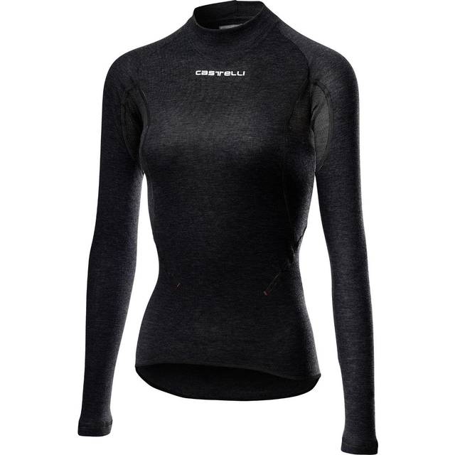 castelli Damflanders 2 W varm långärmad t-shirt, svart, M