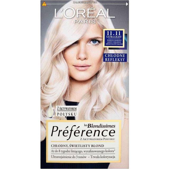 L’Oréal Paris Préférence Le Blonding Hårfärg för att bleka håret Skugga 11.11 Ultra-Light Cool Crystal Blonde 1 st.