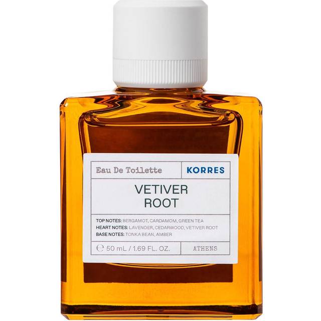 Korres VETIVER ROOT Eau De Toilette för män, maskulin herrdoft med cederträackord, vegansk, 50 ml