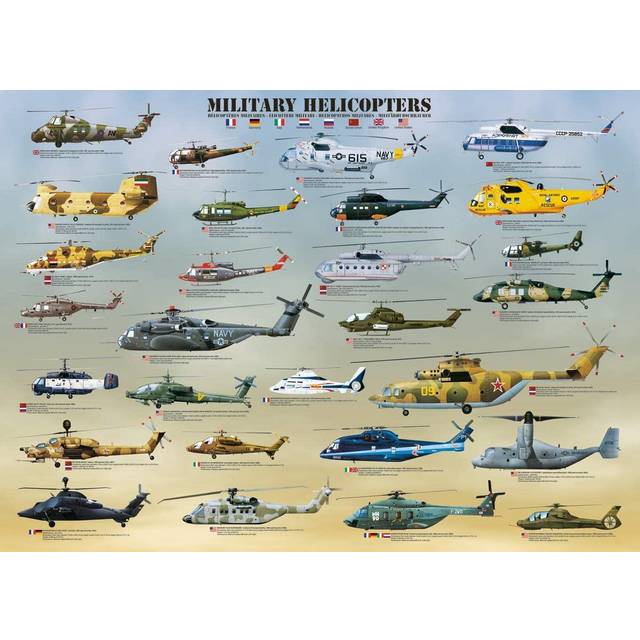EG65000088 - Eurographics Puzzle 500 Pc - Military Helicopters