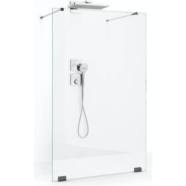 Macro Design Duschvägg Grace Walk-in (Krom/1200x1200 mm/Briljantglas)