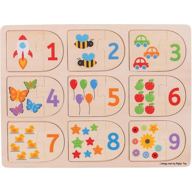 Bigjigs Toys Picture And Number Matching Puzzle