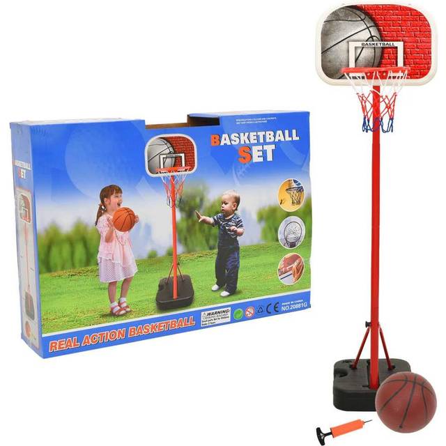 vidaXL Flyttbar basketkorg justerbar 138,5-166 cm