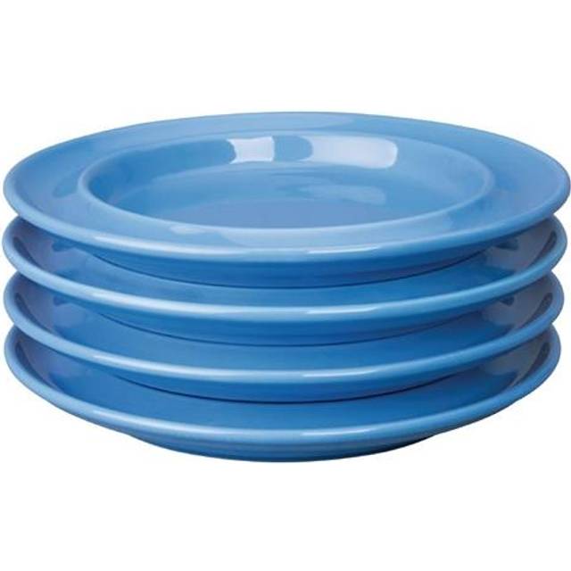 Olympia Heritage Raised Rim Plates Blue 203mm (4 pack)