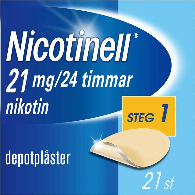 Nicotinell, depotplåster 21 mg/24 timmar, 21 st
