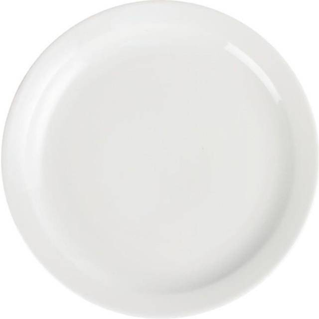 Olympia Whiteware Narrow Rimmed Plates 180mm (Pack of 12)