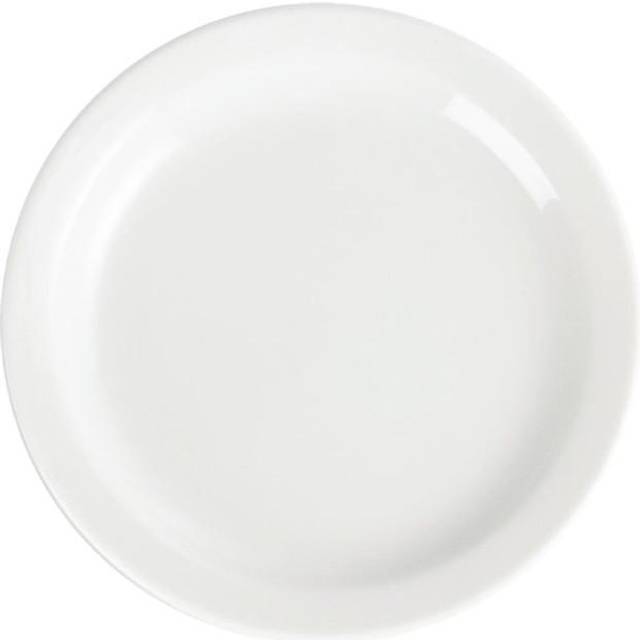 Olympia Whiteware Narrow Rimmed Plates 150mm - white