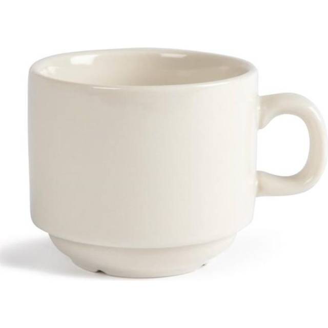 Olympia Ivory Stacking Tea Cups 206ml 7.5oz (12 Pack)