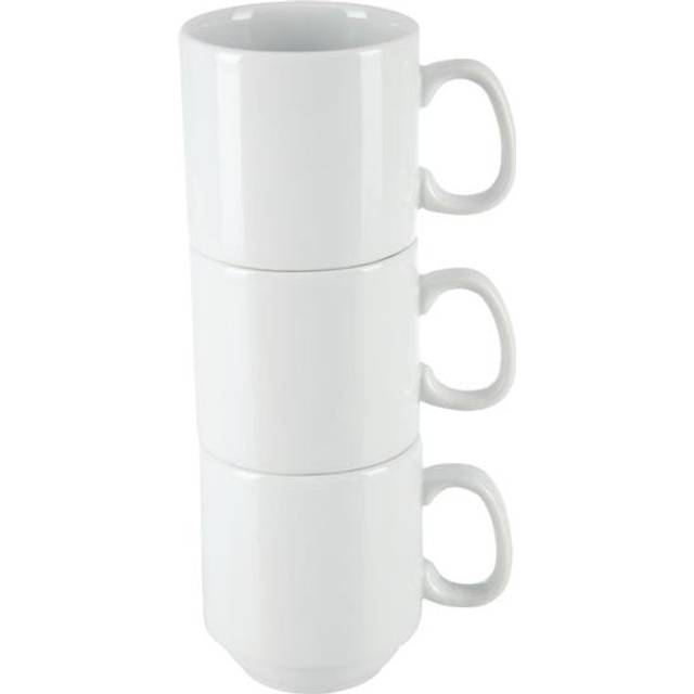 Olympia Whiteware Stacking Mugs 284ml 10oz - white