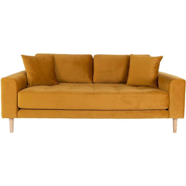 House Nordic Lido Mustard Yellow Sofa 180cm 2,5 personers