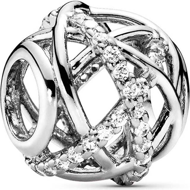 Pandora Timeless Silver Cz Openwork Abstract Charm