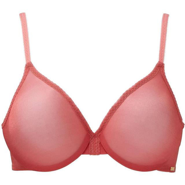 Gossard Womens Glossies Sheer Plunge Bra - Pink Polyamide - Size 30B