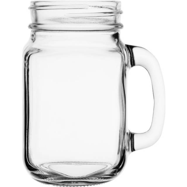 Olympia Handled Jam Jar Glasses 450ml (12 pack)