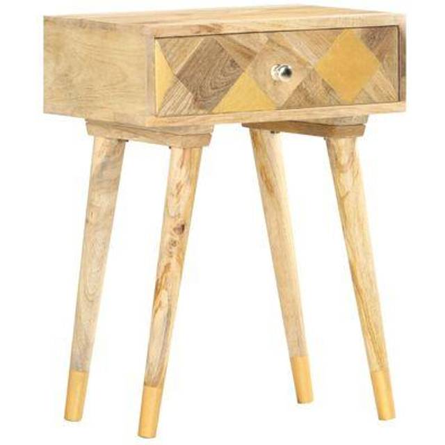 vidaXL Bedside Cabinet 43x30x58 cm Solid Mango Wood - Brown