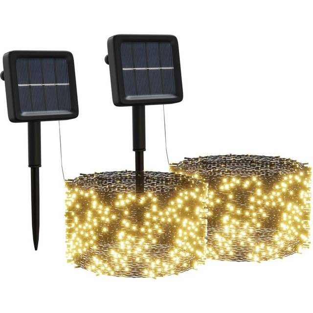 vidaXL Solar Fairy Lights 2 pcs 2x200 LED Blue Indoor Outdoor - blue