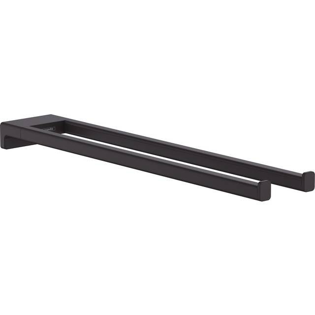 Hansgrohe AddStoris Matt Black 445mm Twin Towel Handle