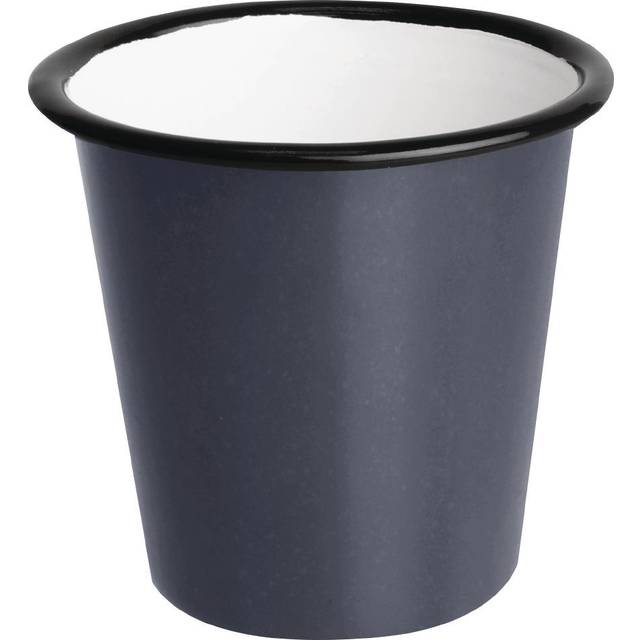 Olympia Enamel White/Blue Sauce Cup, 115ml 4oz (Box 6)