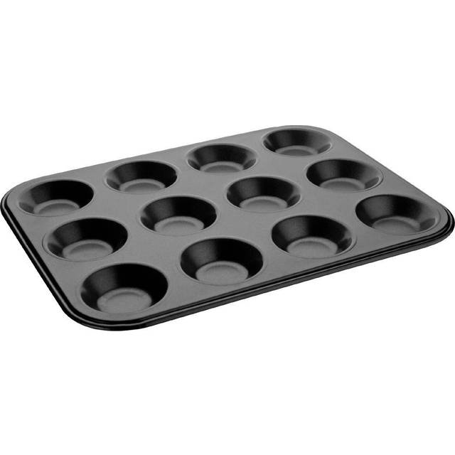 Vogue Carbon Steel Non - Stick Mini Muffin Tray 12 Cup
