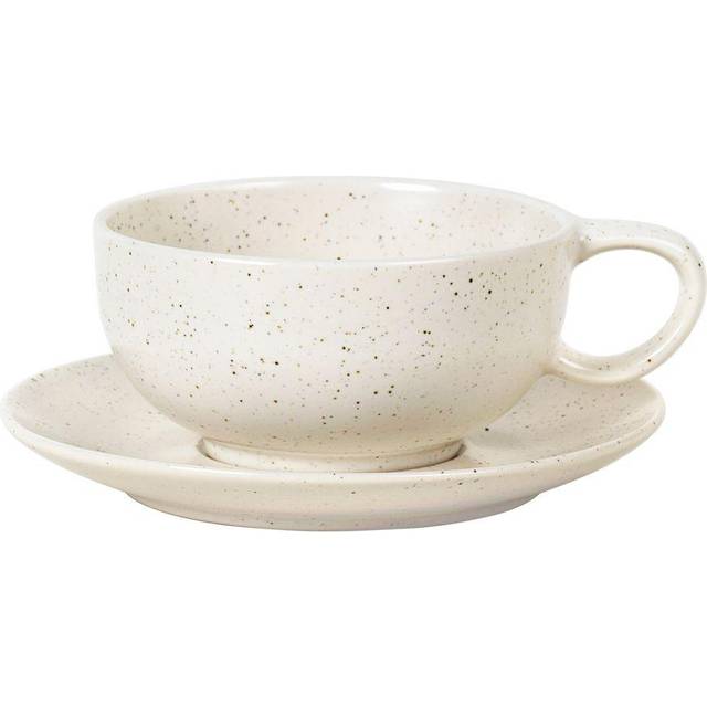 Broste Copenhagen - Nordic Vanilla Kaffekopp / Tekopp Med Fat 25 Cl - Cream