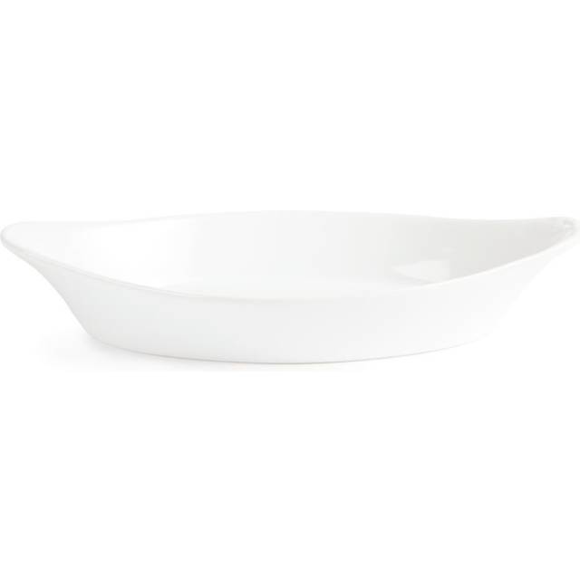 Olympia Whiteware Oval Eared Dishes 262mm (Pack of 6) - white