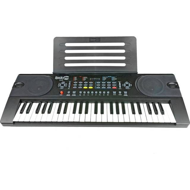 RockJam 49-Key Keyboard Piano with Sheet Music Stand, Piano Note Stickers & Lessons