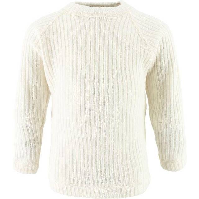 Naturfarvet bluse i tyk heavy uld