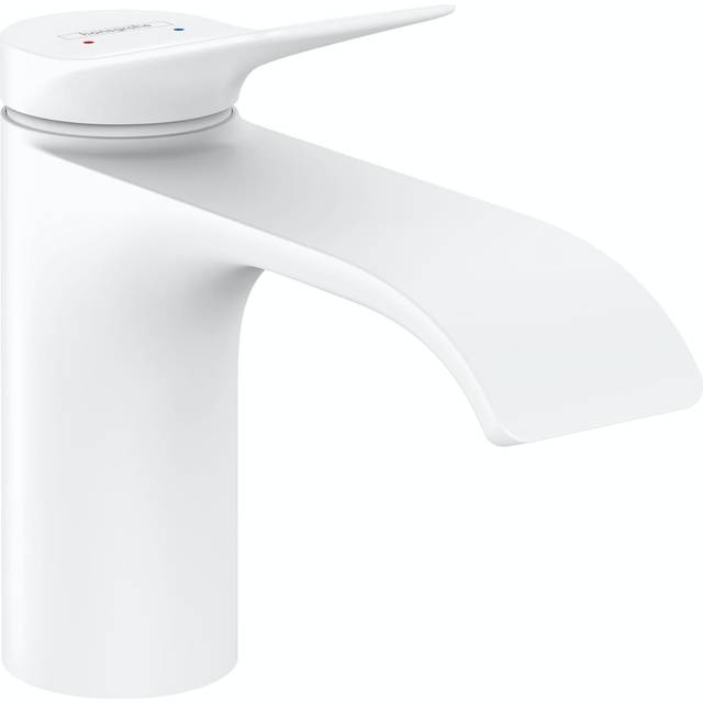 Hansgrohe Vivenis Matt White Single Lever Basin Mixer Tap 80 Without W