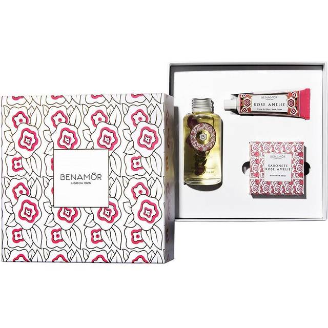Benamòr Gift Set Rose Amélie Dry Oil, Hand Cream Solid Soap