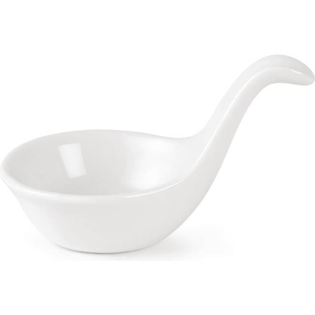 Olympia Whiteware Miniature Spoon Shape Dipping Bowls 57x 57mm
