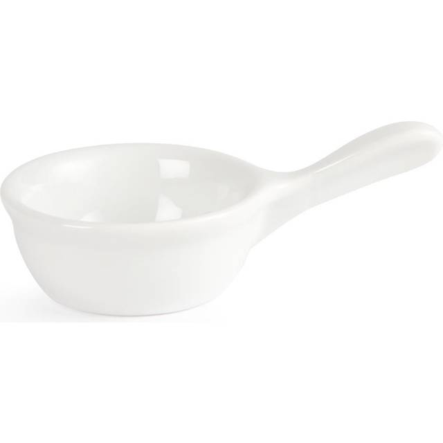 Olympia Whiteware Miniature Pan Shaped Bowls 35ml 1.2oz