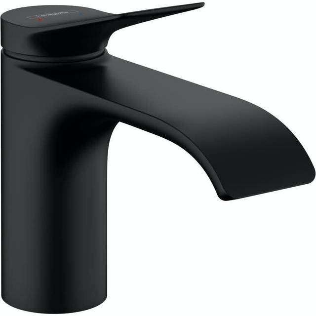 Hansgrohe Vivenis 80 Single-Lever Basin Mixer Tap With Pop-Up Waste, Black Gloss - One Size
