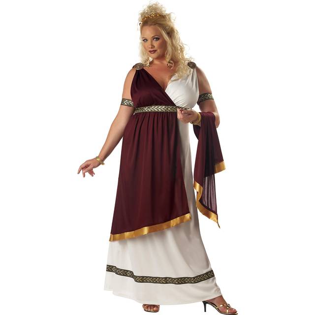 Plus Size Toga Women's Costume | Toga Costumes - Red&#47;White (3X)