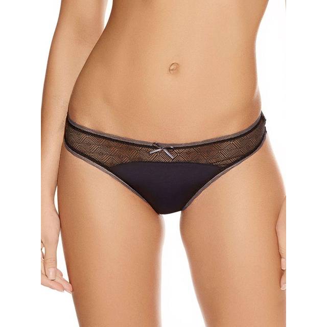 Freya Womens Deco Vibe Thong Black Cotton - Size X-Small