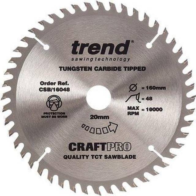 Trend CSB/160/48A Plunge Saw Blades 160x20mm 48T Festool TS55 Scheppach PL55